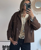 Veste casuel gold marron