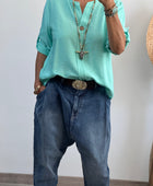 Blouse Lisa turquoise TU 36/44