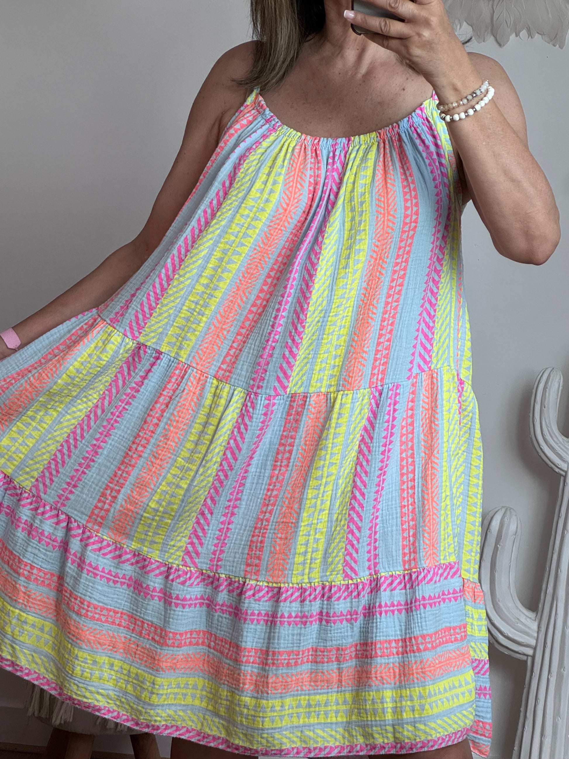 Robe d’été fond bleu