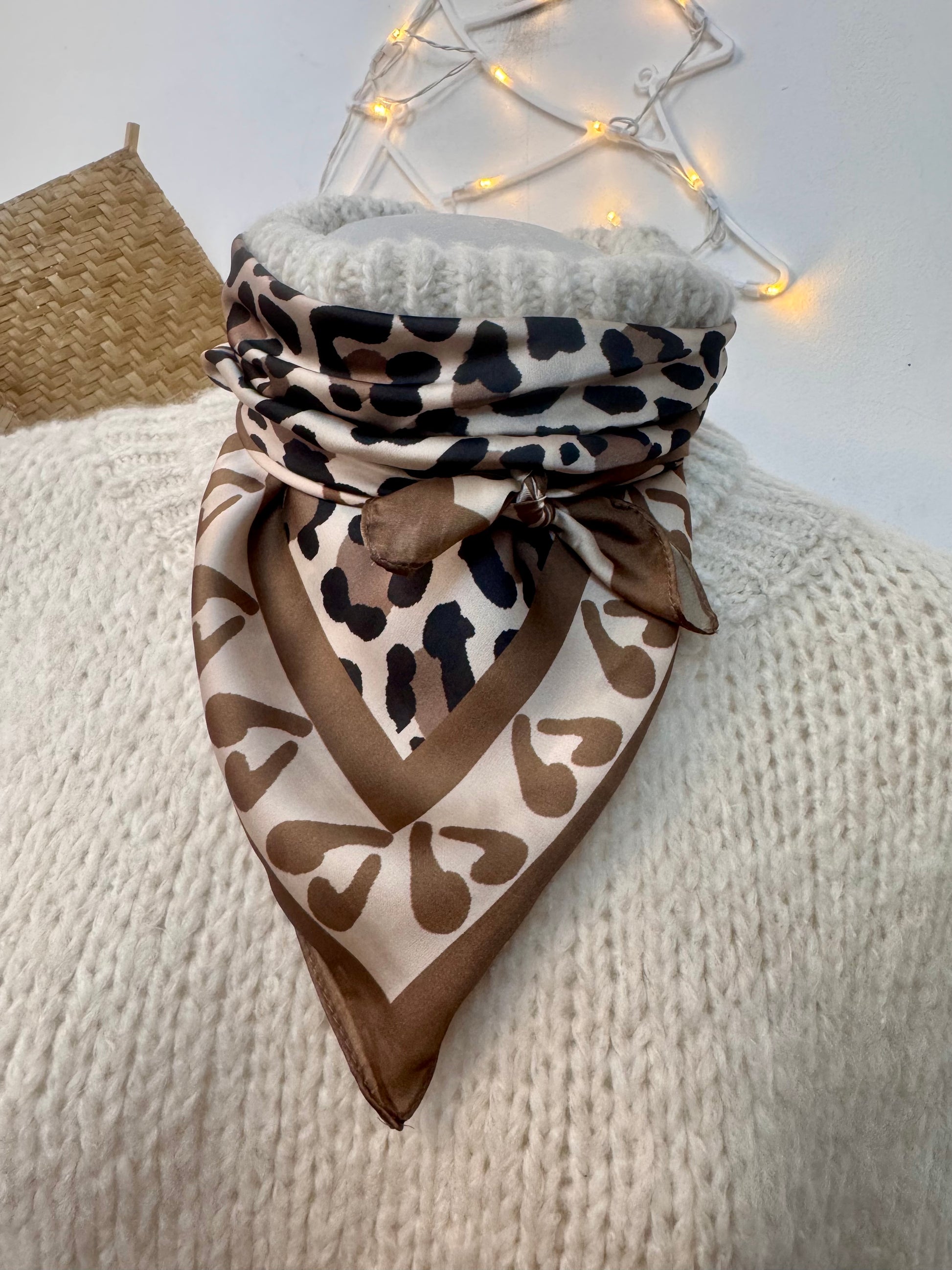 Carré foulard Léo 2 imprimés