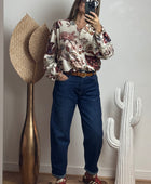 Jean barrel bleu denim