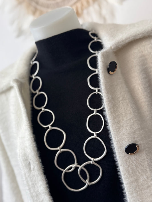 Collier ronds argentés