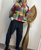 Pantalon noir chiné