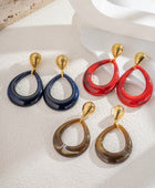 Boucles Goutte Résine
Colorée et Clou Doré