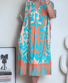 Robe arabesque turquoise /orange TU 40/48