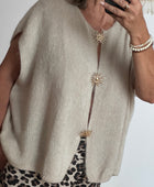 Gilet mohair beige