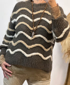 Pull d’hiver marron taupe