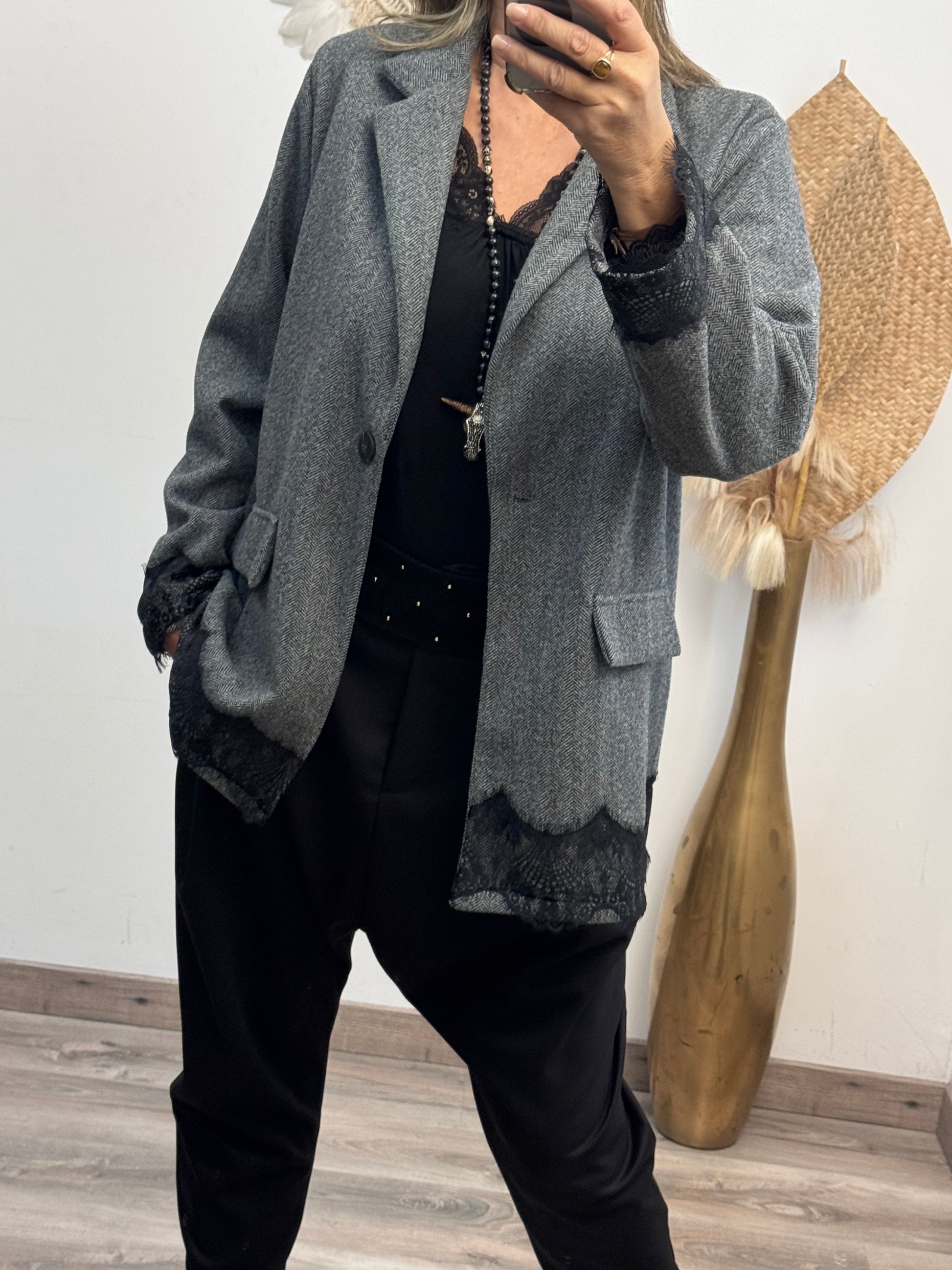 Veste blazer gris chic TU 42/48