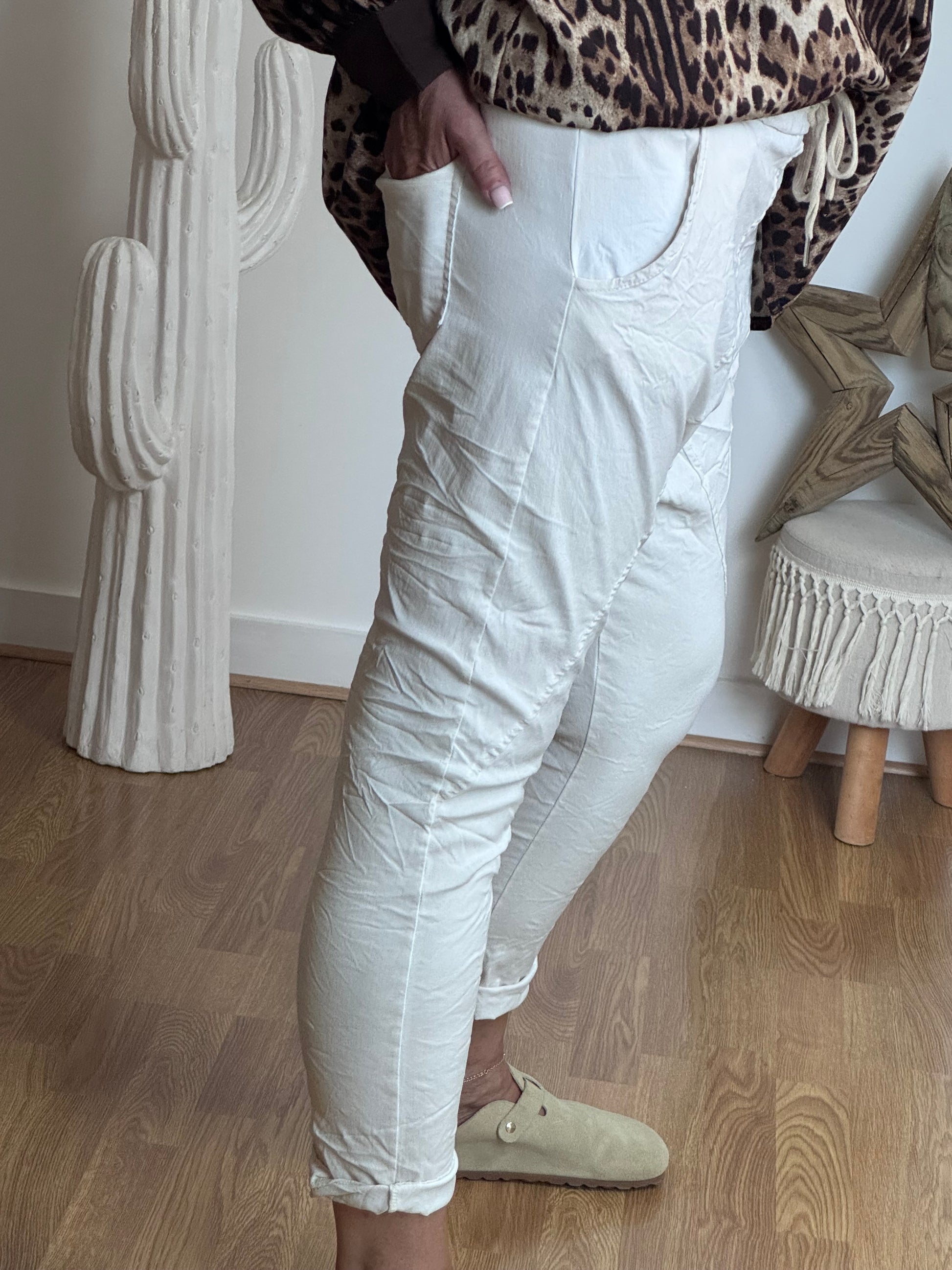 Pantalon saroual beige OK!