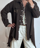 Veste jeans marron vintage