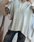 Pull oversize crème
