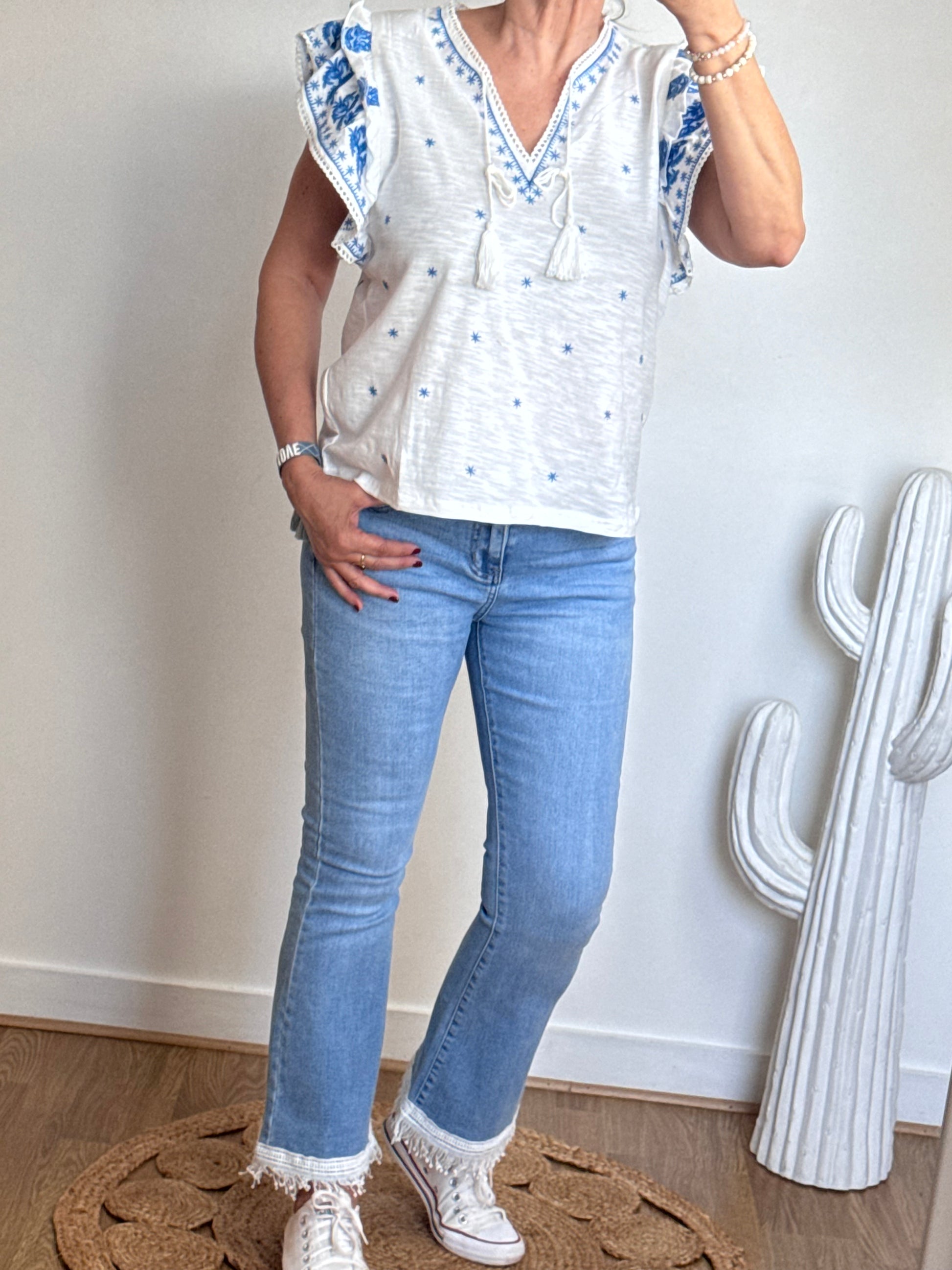 Jeans bohème Taille du 38 au 48