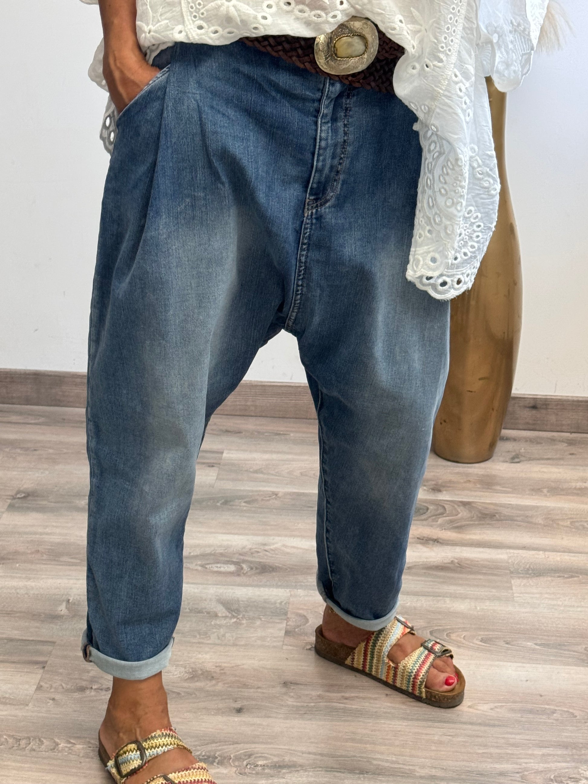 Jeans saroual Dimi bleu 🚨taille grand