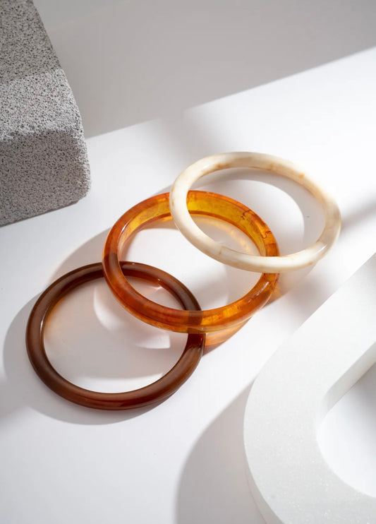 Trio de 3 bracelets résine