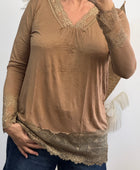 Top dentelle moka TU 40/46 et 46/50