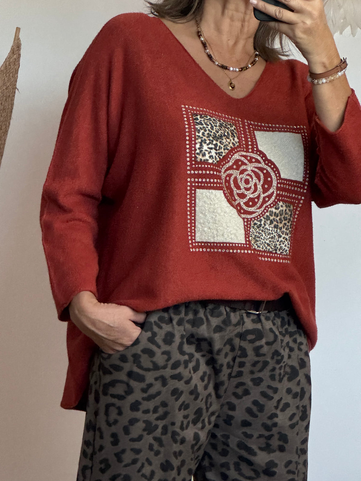 Pull Rosalia terracotta