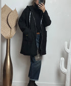 Manteau moumoute noir