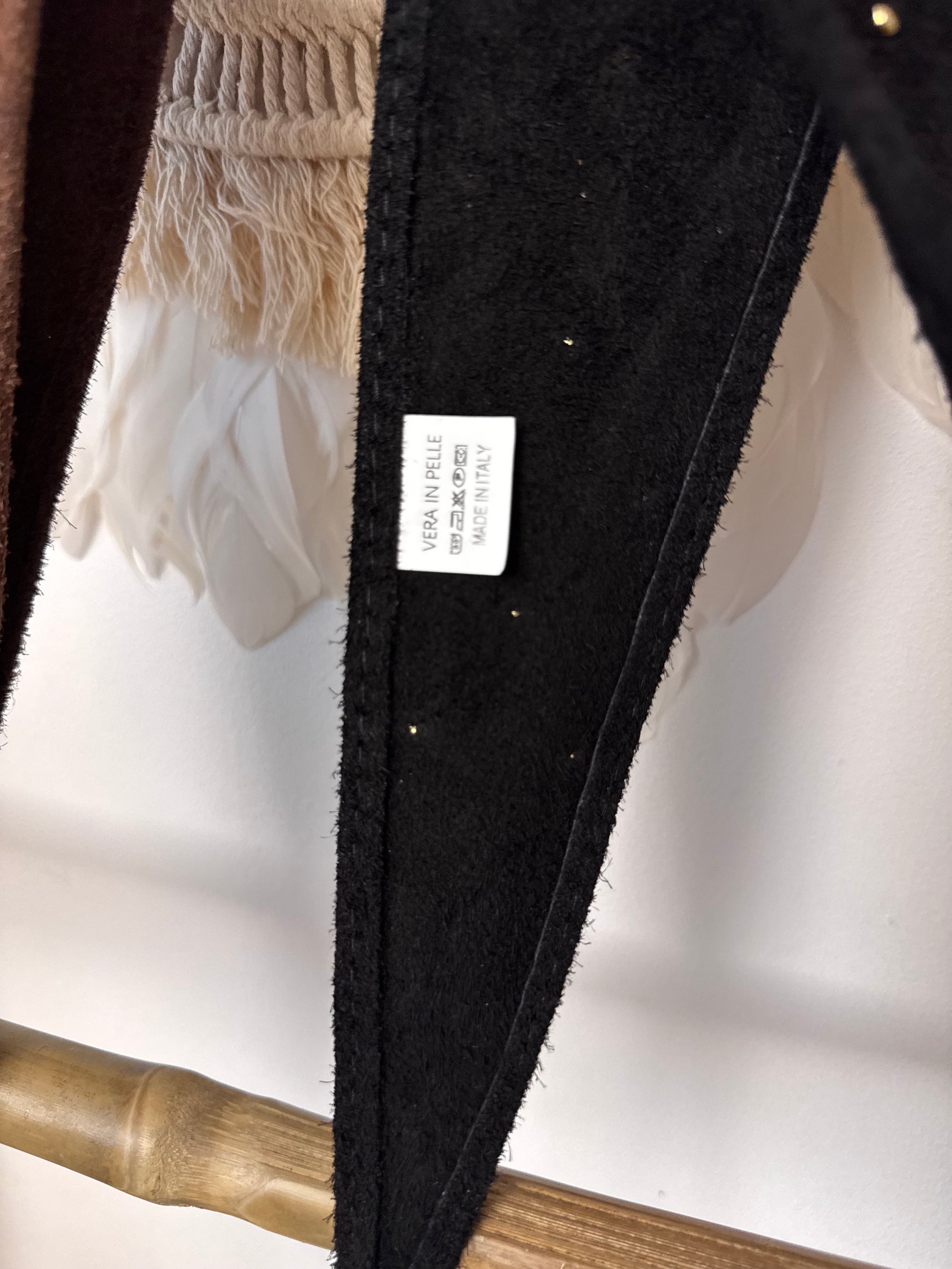 Ceinture cuir daim noir ou marron