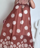 Robe à pois fond terracotta