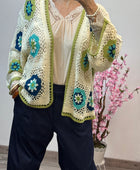 Gilet bohème fleurs TU 42/48