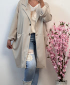 Veste longue casuel beige TU 46/52