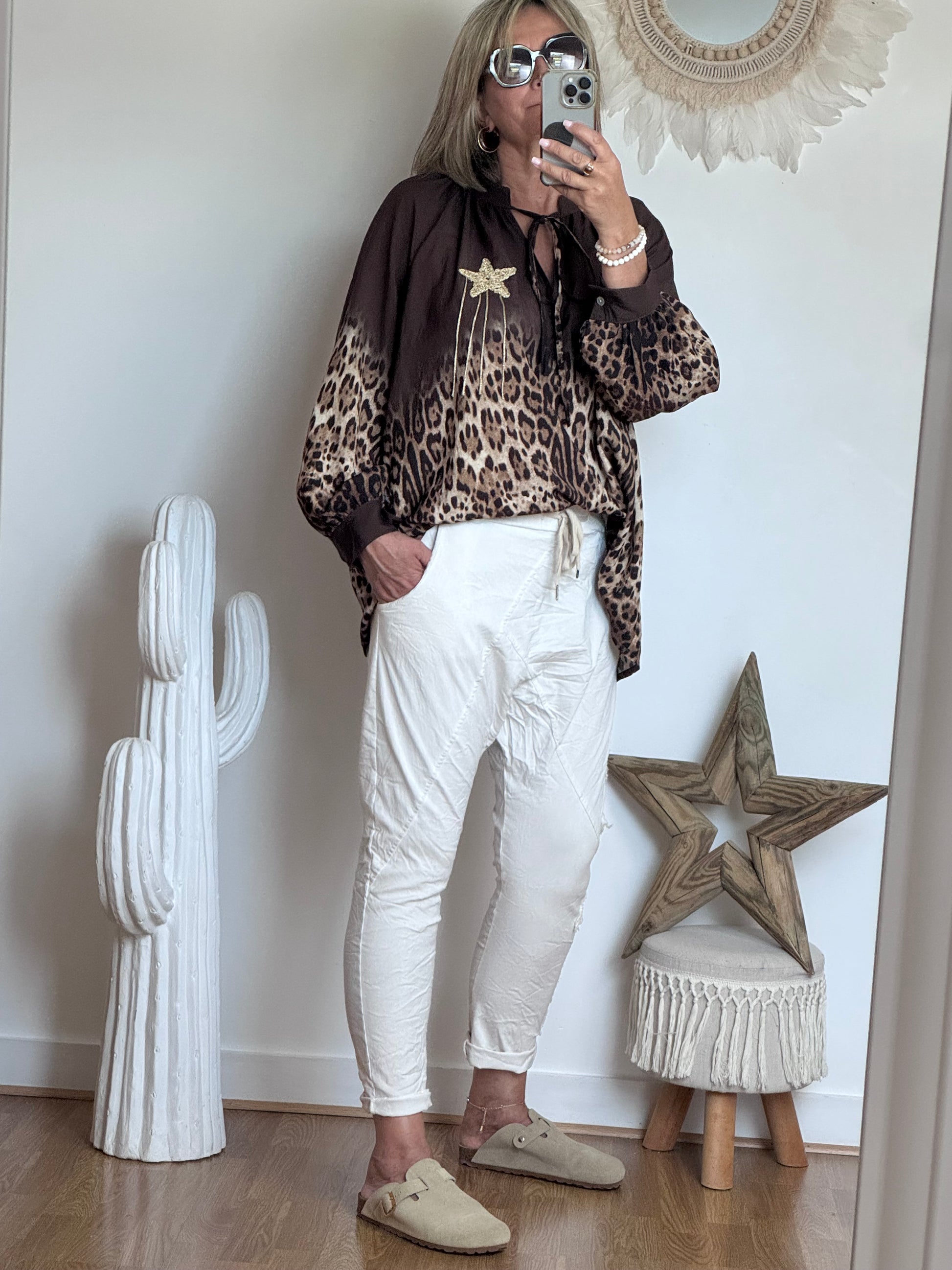 Pantalon saroual beige OK!