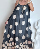 Robe à pois fond marine