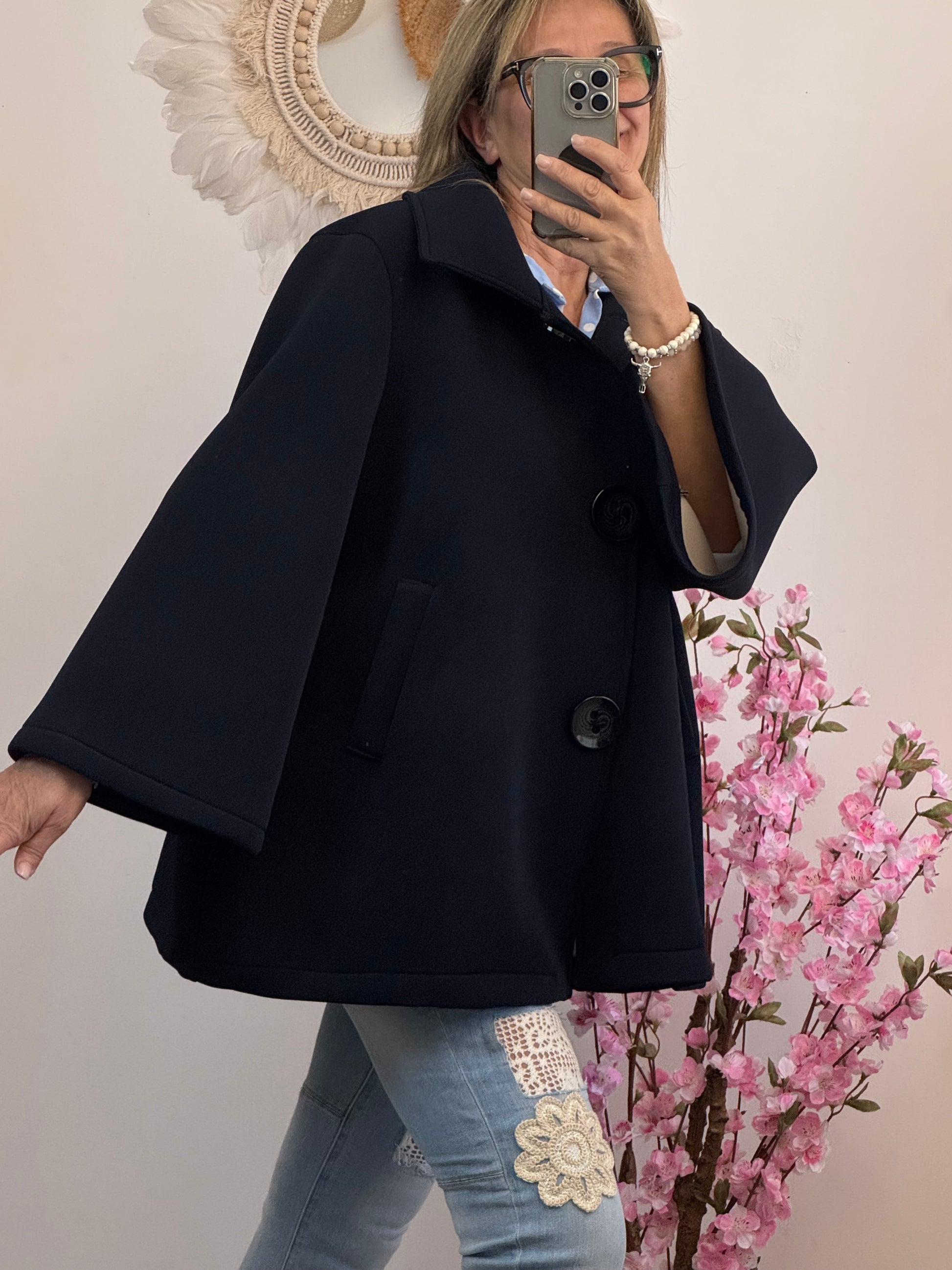 Veste évasée marine TU 42/48