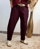 Pantalon César bordeaux