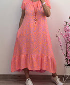 Robe gaz de coton Elsa orange