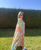 Robe kaki Floral multicolore
