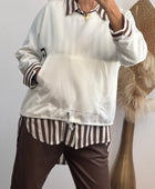 Sweat-shirt blanc Mael