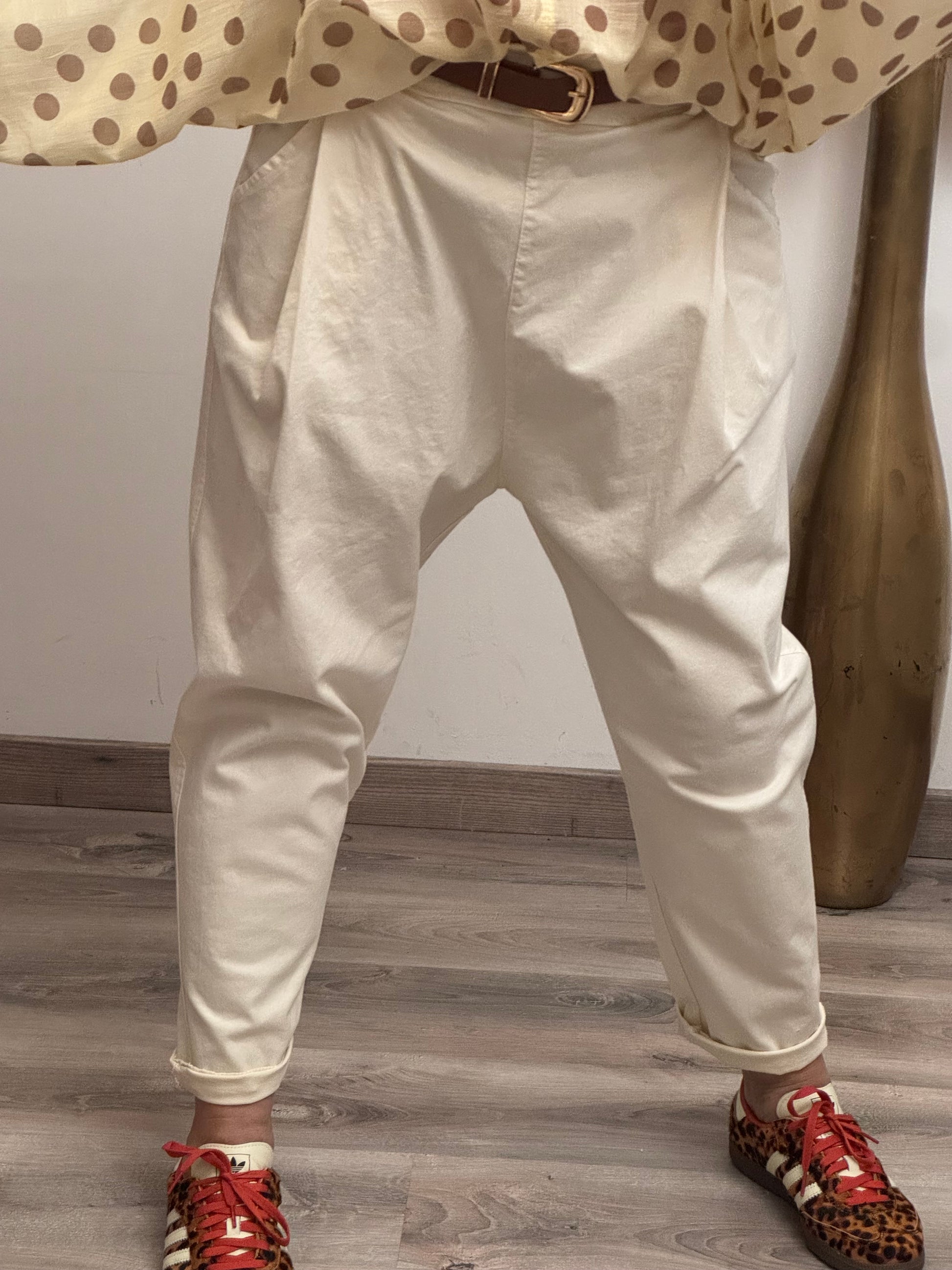 Pantalon baggy crème TU 38/46