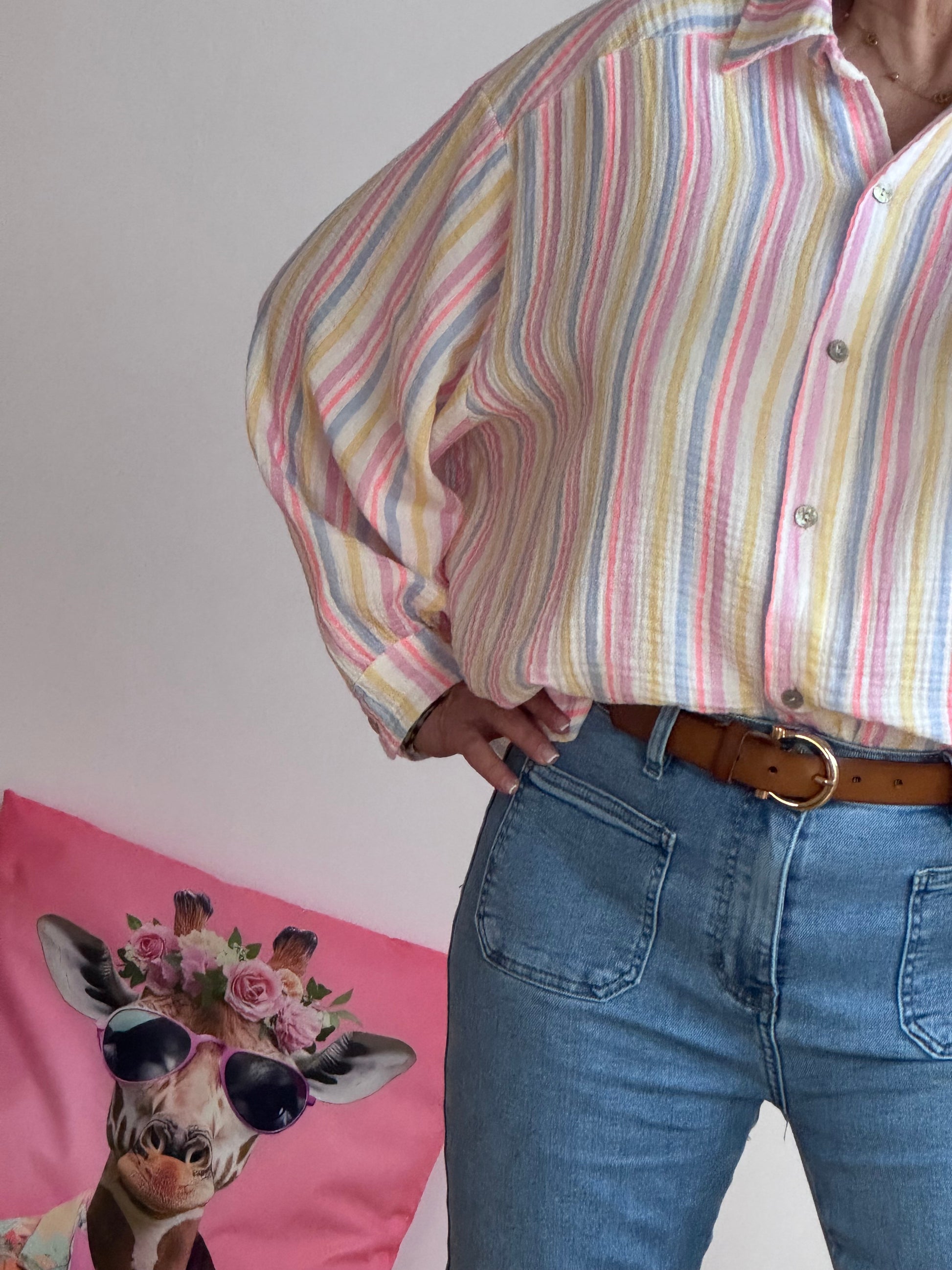 Chemise Ambre rayée pastel