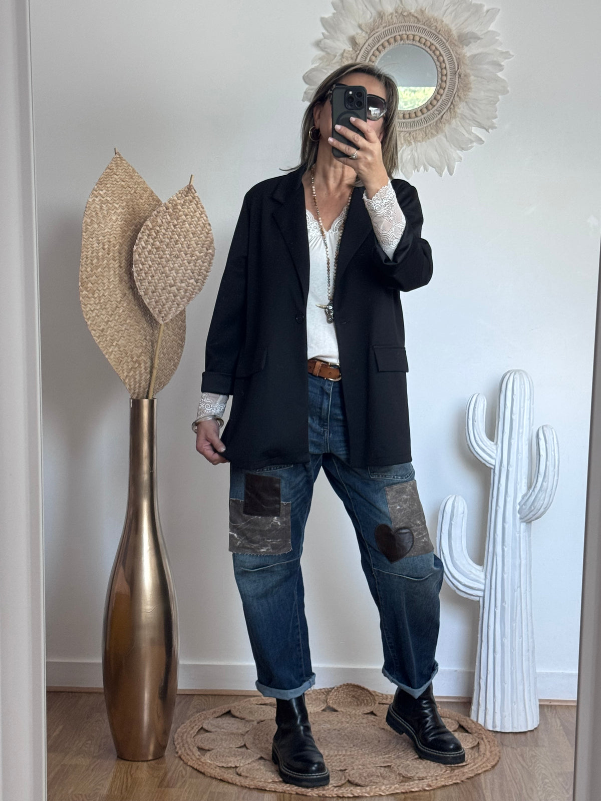 Veste blazer casuel noir TU 40/48
