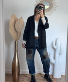 Veste blazer casuel noir TU 40/48