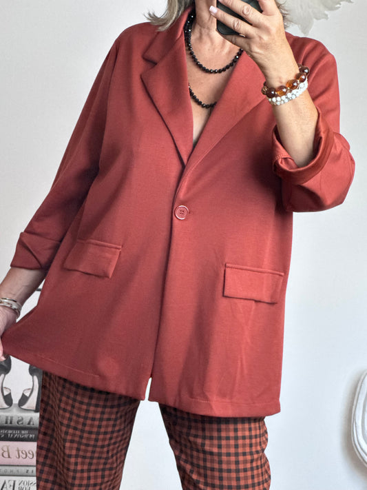 Veste blazer casuel terracotta TU 40/48