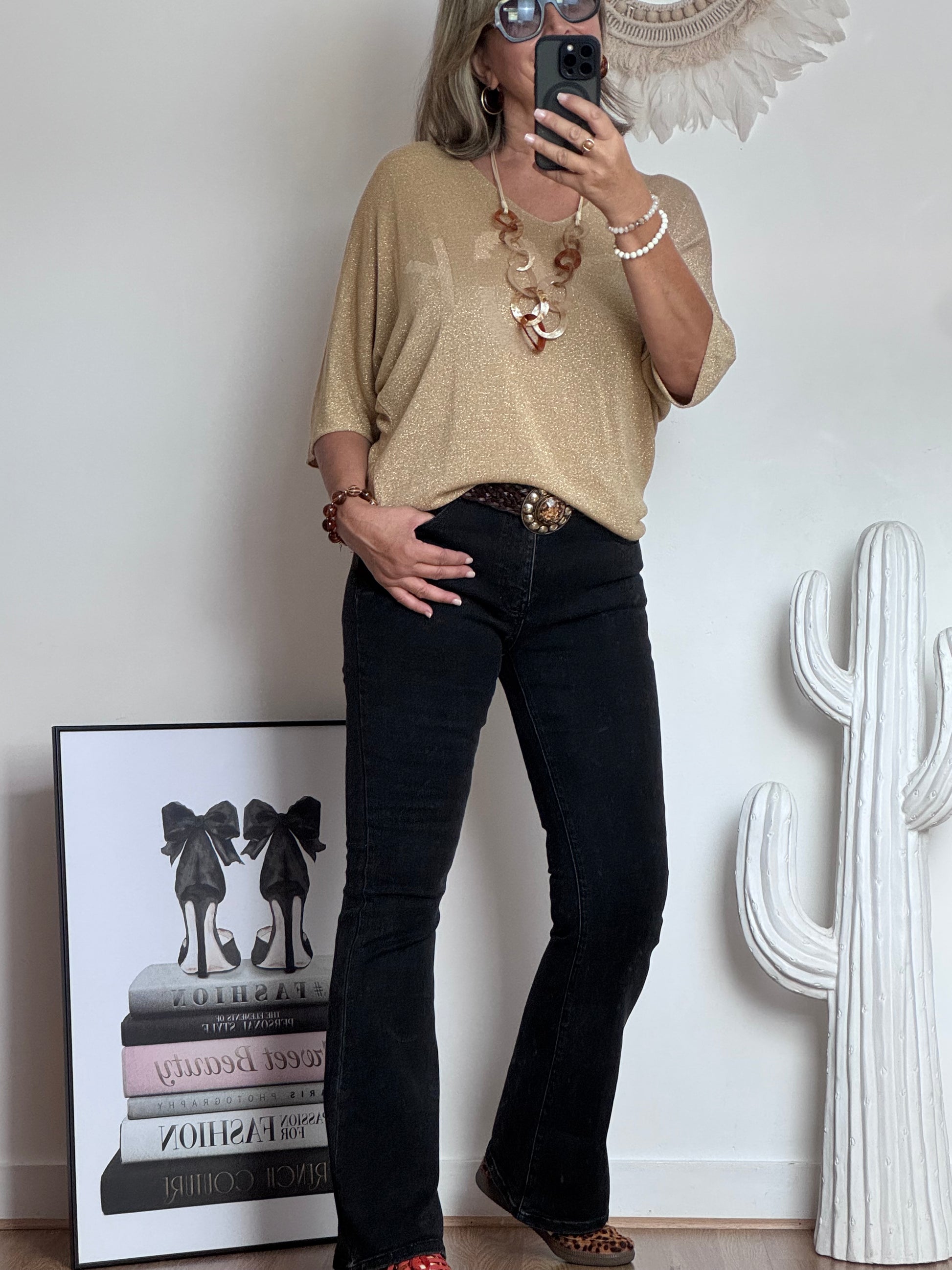 Jeans flare noir