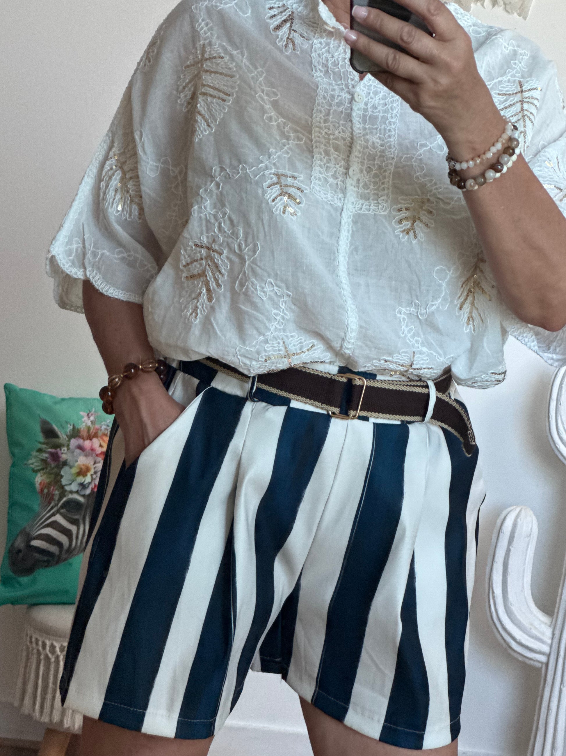 Short rayé marine TU 42/48