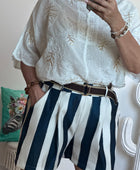 Short rayé marine TU 42/48