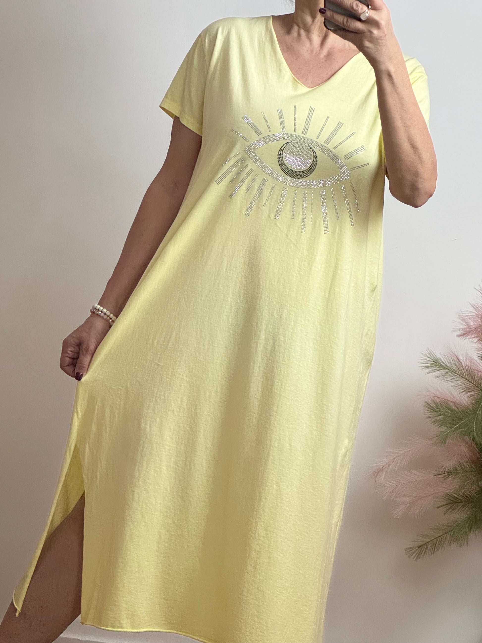 Robe teeshirt jaune TU 38/46