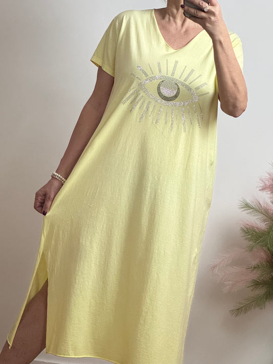 Robe teeshirt jaune TU 38/46