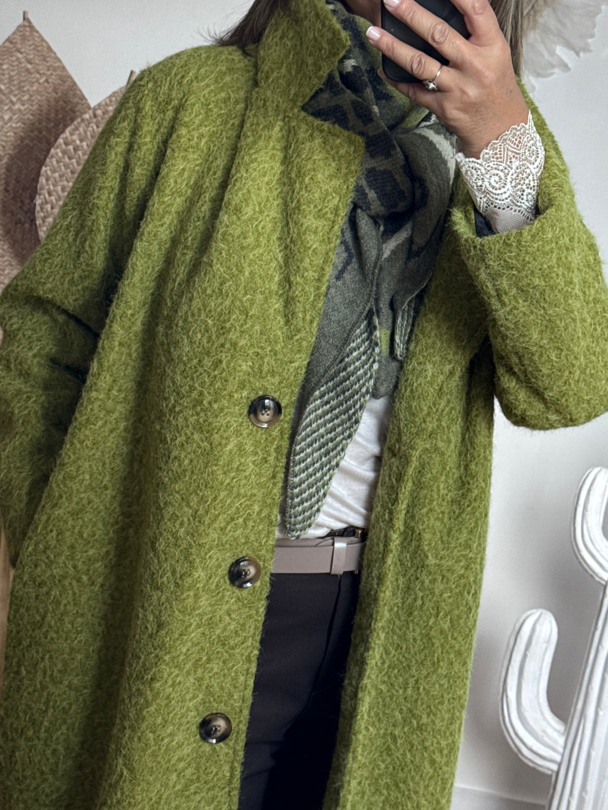 Manteau vert pistache