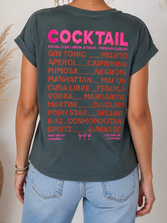 Teeshirt cocktail kaki