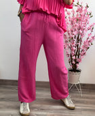 Pantalon gaz de coton rose fuchsia TU 36/40