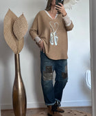 Pull kiss love joli forme camel