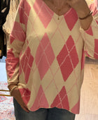 Pull jacquard rose TU 44/50