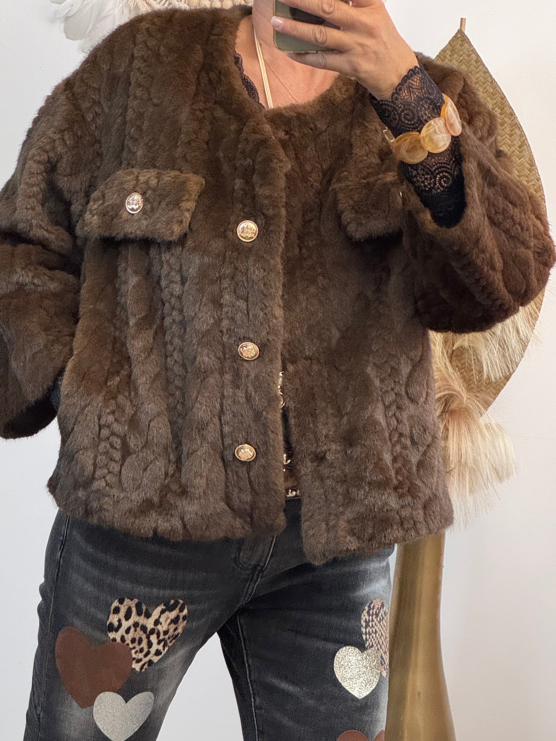 Veste fausse fourrure Coline