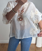 Blouse Flora crème