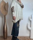 Pull oversize crème